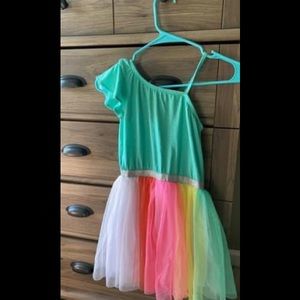 Rainbow tulle dress